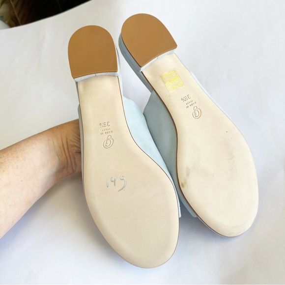 M. Gemi Womens Nuvola Pale Powder Blue Suede Mules Sandals Slip On Slides 39.5 9 - Picture 5 of 10